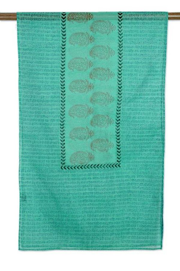Alternate image for Cotton and silk shawl Story in Paisley