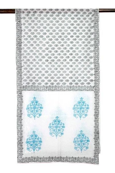 Alternate image for Cotton and silk shawl Myriad Bouquets