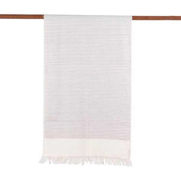 Alternate image for Hand Woven Ivory Wool Blend Striped Scarf from India Himalayan Stripes