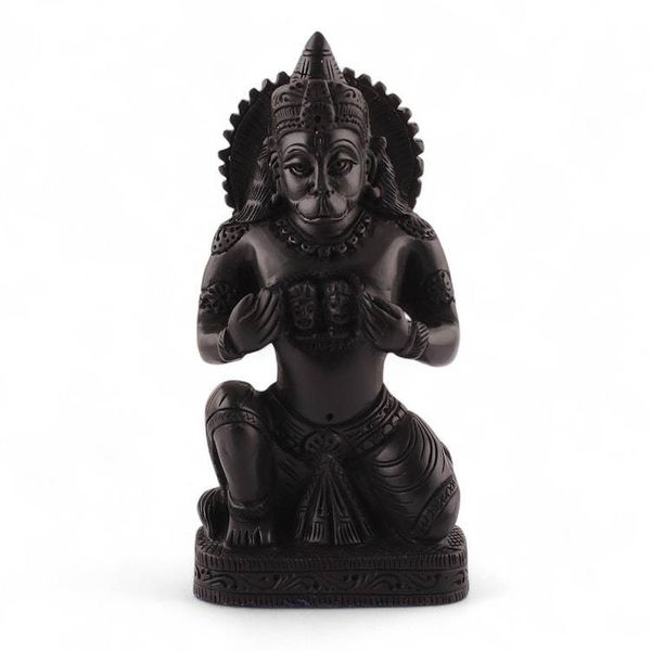 Alternate image for Ebony Wood Sculpture of Hindu Deities Hanuman Ram and Sita Hanuman with Ram and Sita