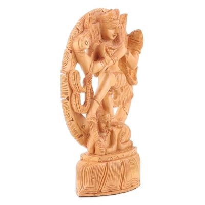 Alternate image for Hand-carved Wood Statuette of God Shiva Nataraja from India Splendid Nataraja