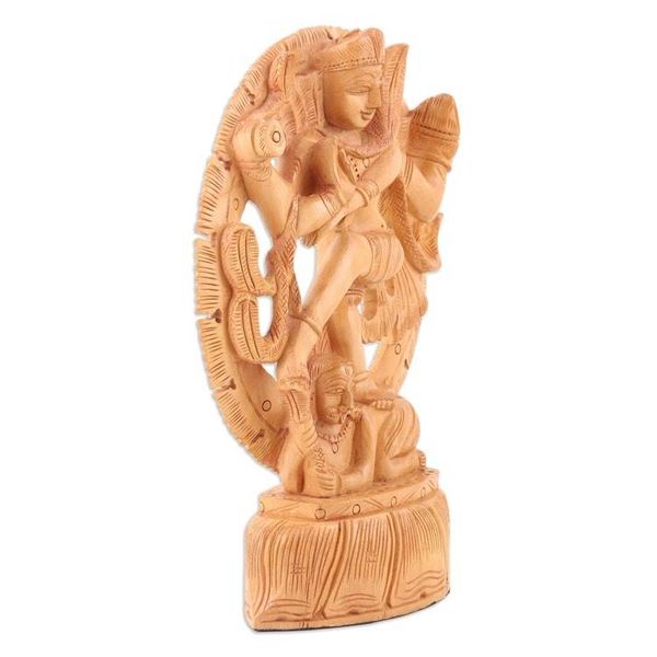 Alternate image for Hand-carved Wood Statuette of God Shiva Nataraja from India Splendid Nataraja