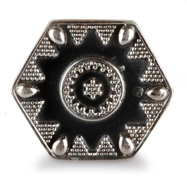 Alternate image for Traditional Polished and Oxidized Hexagonal Cocktail Ring Hexagonal Heritage