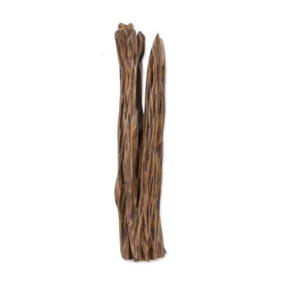Alternate image for Fork-Shaped Unique Sal Driftwood Sculpture from India Natural Fork II