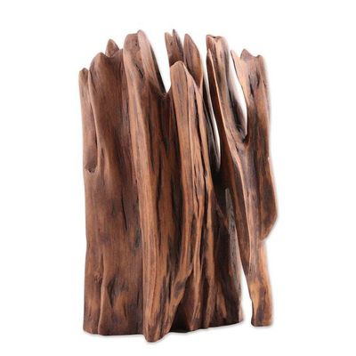 Alternate image for Natural Sal Driftwood Sculpture Crafted in India Amazing Beauty