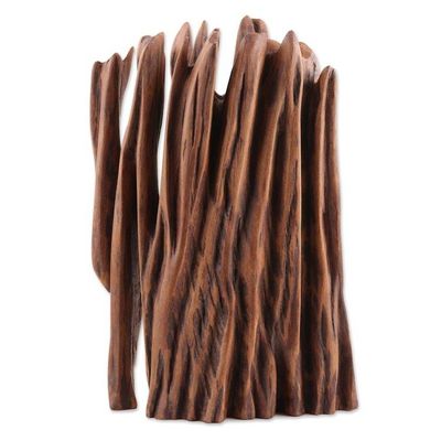 Alternate image for Natural Sal Driftwood Sculpture Crafted in India Amazing Beauty