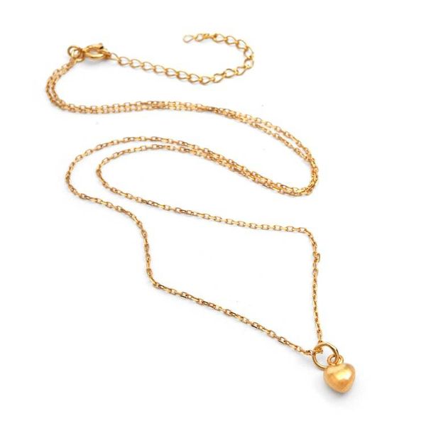 Alternate image for Tiny Heart-Themed Adjustable Gold-Plated Pendant Necklace Tiny Heart