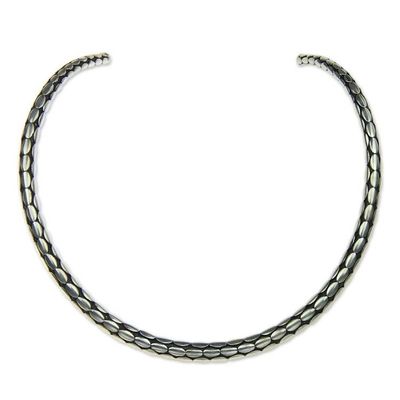 Alternate image for Minimalist Sterling Silver Choker from Bali Rice Harvest