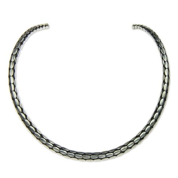 Alternate image for Minimalist Sterling Silver Choker from Bali Rice Harvest