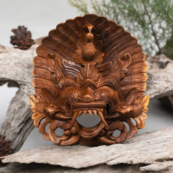 Alternate image for Balinese-Crafted Folk Art-Themed Acacia Wood Rangda Mask The Sacred Rangda