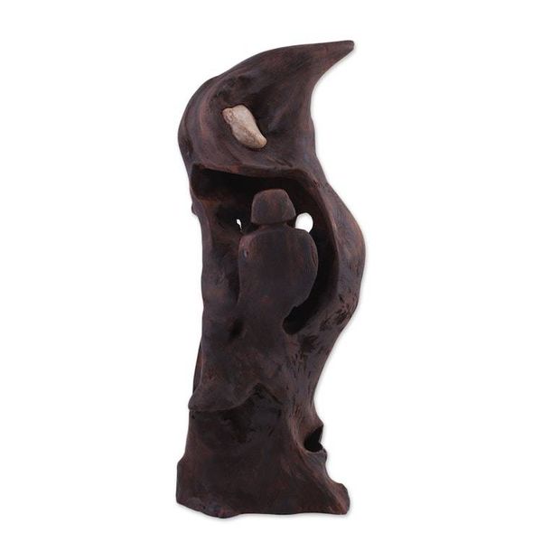 Alternate image for Unique Hand-Carved Wood Sculpture from India Tree House