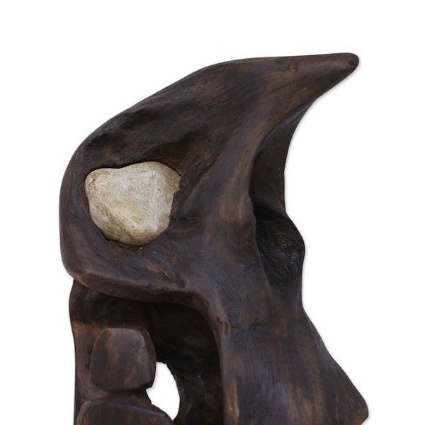 Alternate image for Unique Hand-Carved Wood Sculpture from India Tree House