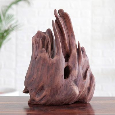 Alternate image for Signed Original Sculpture of Reclaimed Wood from the Forest Delight in Nature