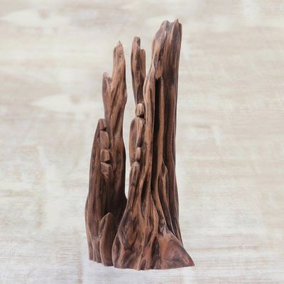 Alternate image for Hand-Carved Sal Driftwood Sculpture from India Voyage II