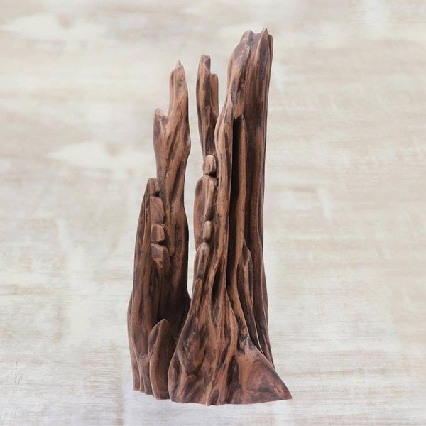 Alternate image for Hand-Carved Sal Driftwood Sculpture from India Voyage II