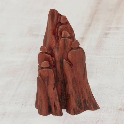 Alternate image for Signed Khair Driftwood Sculpture from India Mountain Climb