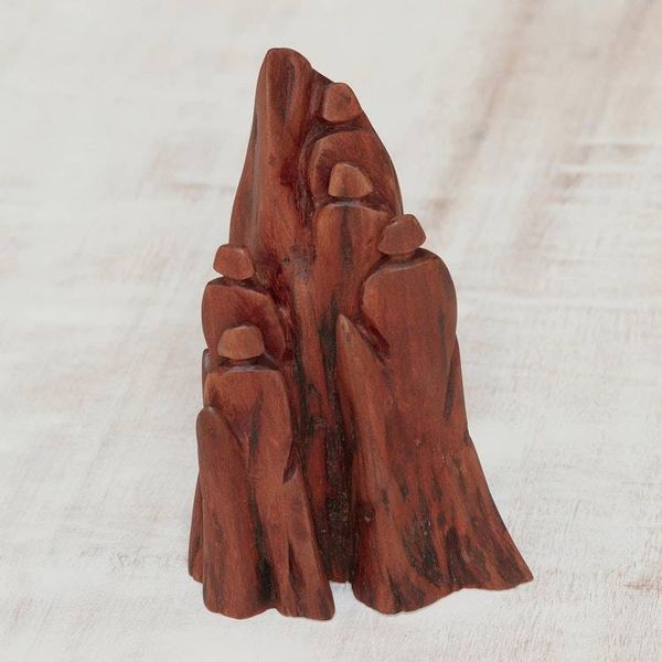 Alternate image for Signed Khair Driftwood Sculpture from India Mountain Climb