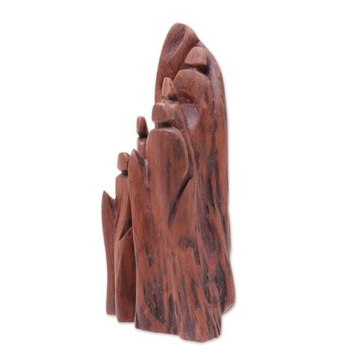 Alternate image for Signed Khair Driftwood Sculpture from India Mountain Climb