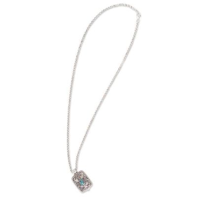 Alternate image for Mens Artisan Crafted Sterling Silver Locket Necklace Sweet Secret