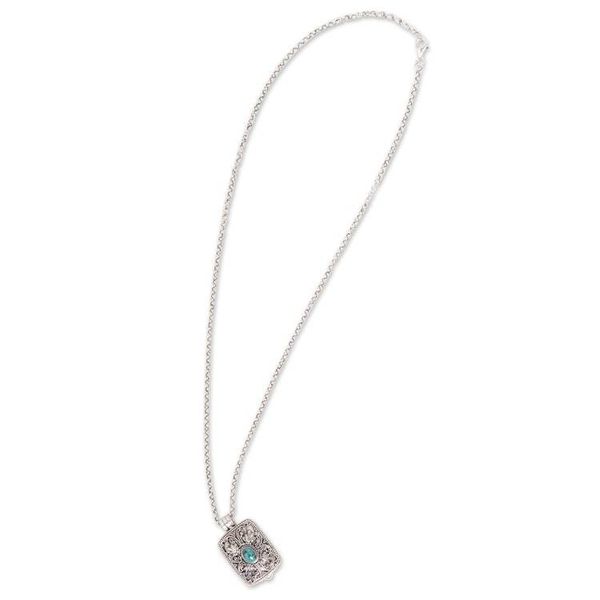 Alternate image for Mens Artisan Crafted Sterling Silver Locket Necklace Sweet Secret