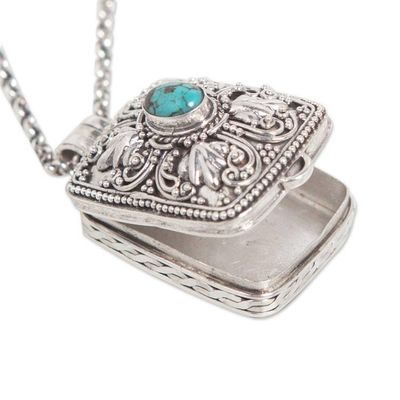 Alternate image for Mens Artisan Crafted Sterling Silver Locket Necklace Sweet Secret