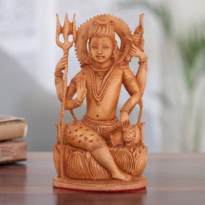 Primary image for Hand Crafted Kadam Wood Sculpture Mahadeva