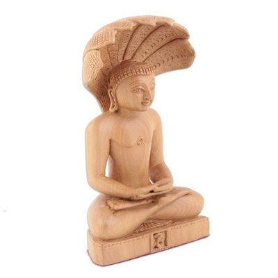 Alternate image for Artisan Crafted Kadam Wood Sculpture Shelter from the Storm