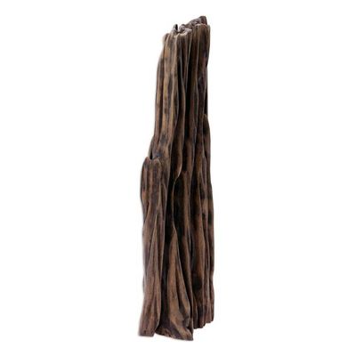 Alternate image for Hand Carved Driftwood Sculpture of Vertical Flames Fire Power