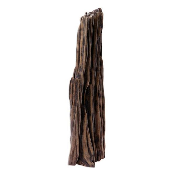 Alternate image for Hand Carved Driftwood Sculpture of Vertical Flames Fire Power