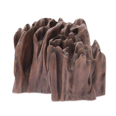 Alternate image for Hand-Carved Sal Driftwood Windy Walking Travelers Sculpture Windy Walk