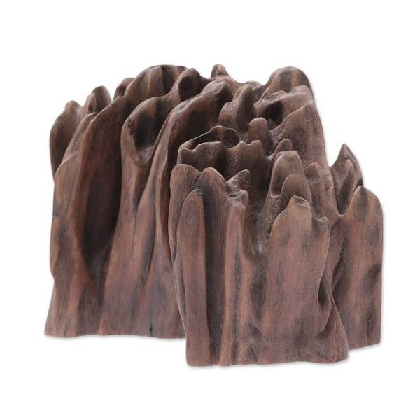 Alternate image for Hand-Carved Sal Driftwood Windy Walking Travelers Sculpture Windy Walk