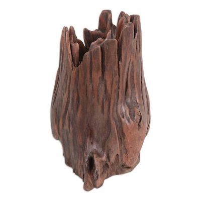 Alternate image for Handcrafted Reclaimed Eucalyptus Wood Sculpture in Brown Memories of the Woods