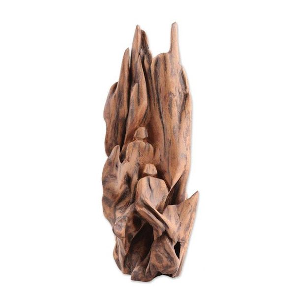 Alternate image for Reclaimed Abstract Driftwood Sculpture from India Best Buddies