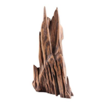 Alternate image for Reclaimed Abstract Driftwood Sculpture from India Best Buddies