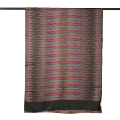 Alternate image for Handwoven Striped 100 Modal Shawl in Purple and Pink Hues My Magical Paths