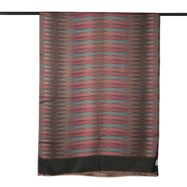 Alternate image for Handwoven Striped 100 Modal Shawl in Purple and Pink Hues My Magical Paths