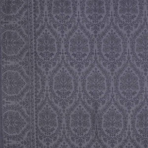 Alternate image for Jacquard Modal Shawl with Floral Damask Motifs in Grey Slate Floral Damask