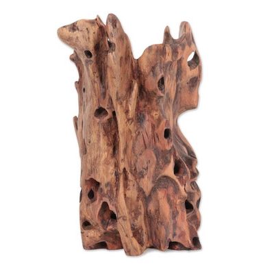 Alternate image for Abstract Tun Driftwood Sculpture by an Indian Artist Abstract Jungle