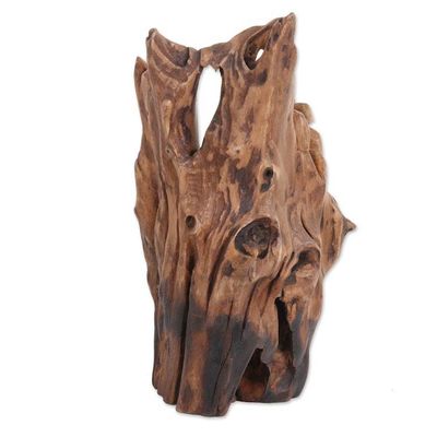 Alternate image for Hand-Carved Eco-Friendly Teak Wood Sculpture from India Mystic Silhouettes