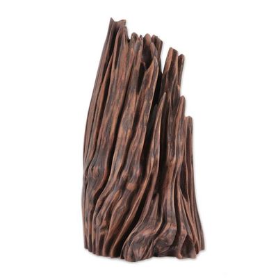Alternate image for Natural Sal Driftwood Sculpture Crafted in India Reaching