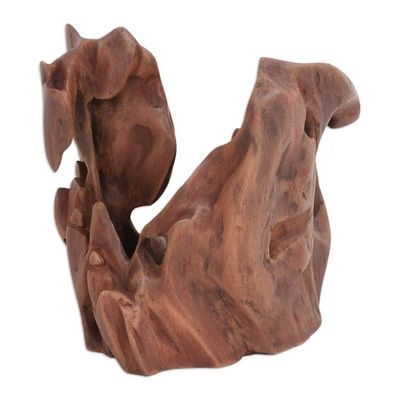 Alternate image for Handcrafted Reclaimed Sal Wood Sculpture from India Diverse Paths