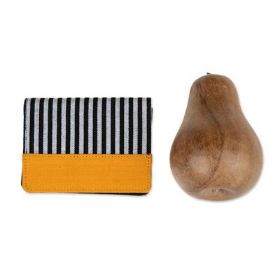 Alternate image for Cotton Card Wallet with Striped Javanese Lurik Pattern Lurik Organization