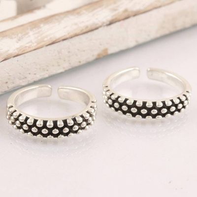 Alternate image for Hand Crafted Sterling Silver Toe Rings from India Pair Perfect Pair
