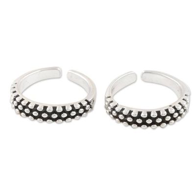 Alternate image for Hand Crafted Sterling Silver Toe Rings from India Pair Perfect Pair