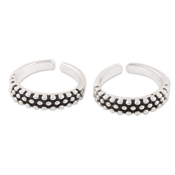 Alternate image for Hand Crafted Sterling Silver Toe Rings from India Pair Perfect Pair