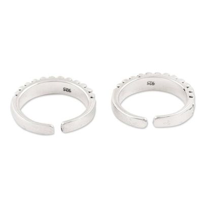 Alternate image for Hand Crafted Sterling Silver Toe Rings from India Pair Perfect Pair