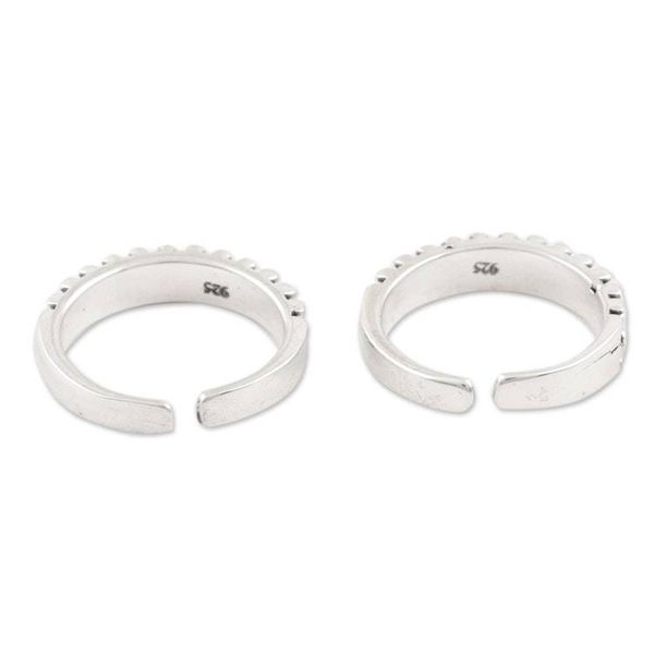 Alternate image for Hand Crafted Sterling Silver Toe Rings from India Pair Perfect Pair