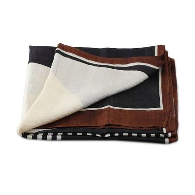 Alternate image for Hand-Loomed Bordered Silk Scarf with Hand-Painted Motifs Painted Perfection