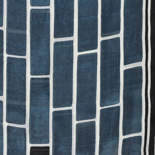 Alternate image for Hand-Woven and Painted Silk Scarf with Block Patterns Dazzling Blocks