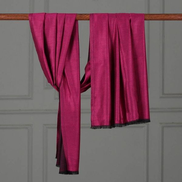Alternate image for Burgundy and Black Fringed 100 Modal Shawl Made in India Fusions of Burgundy